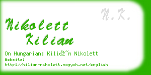 nikolett kilian business card